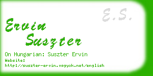 ervin suszter business card